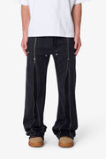 Mnml Rivet Zipper Flare Sweatpants