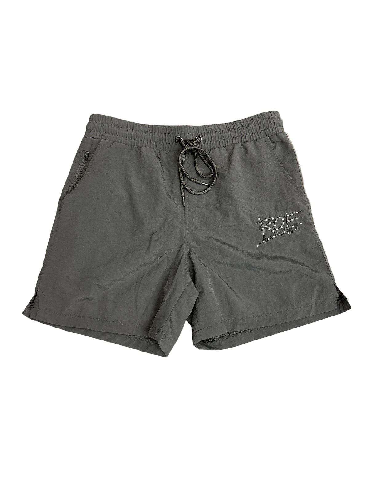 Root Of Evil Nylon Studded Logo Shorts
