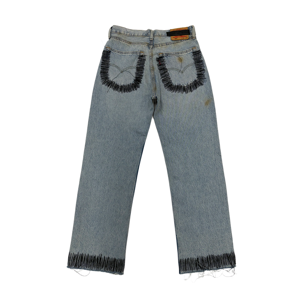 Root Of Evil Black Pin Stich Denim